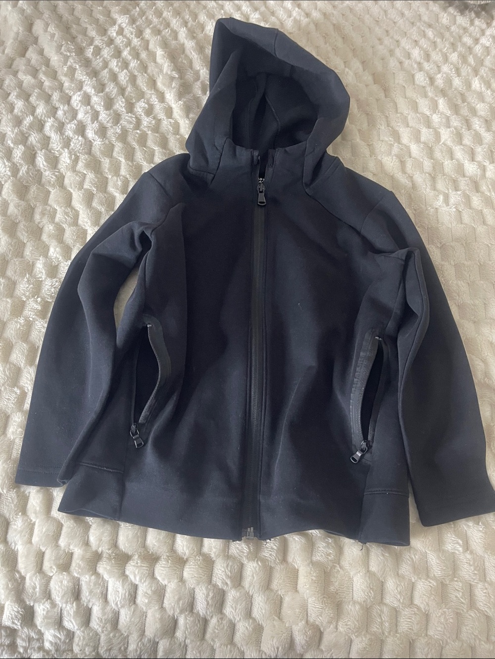 Old Navy Active Black Hooded Zip Jacket for Kids